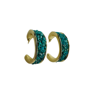 Turquoise Goldfilled Hoop