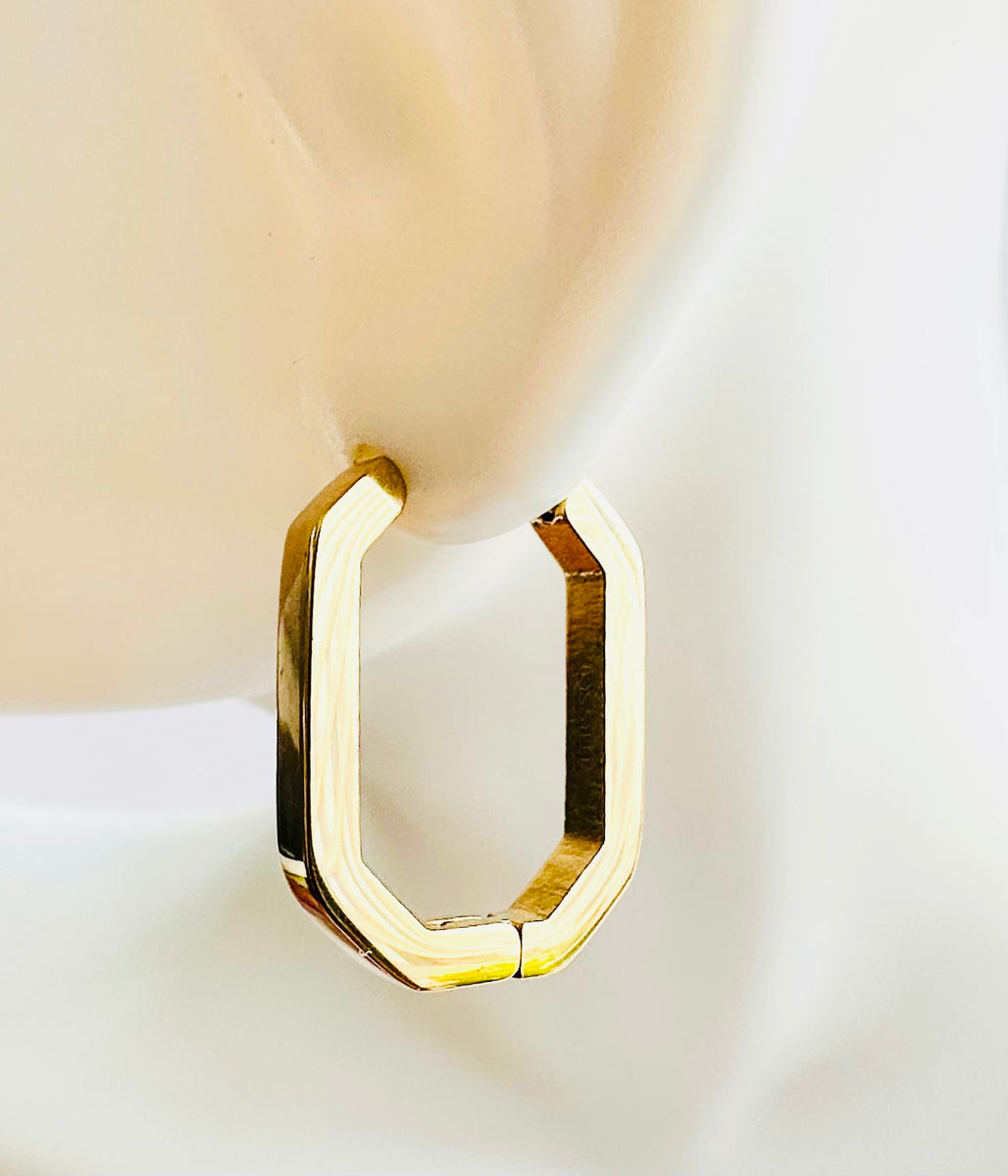 Steel Oval Hoop – Modern Opus Fashion