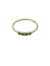 Load image into Gallery viewer, Green Cz Baguette RN