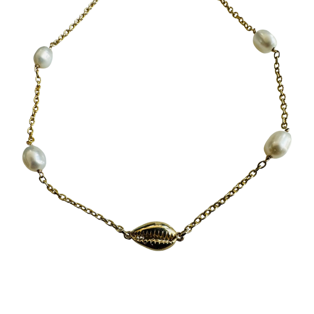 Cowrie  Pearl Anklet