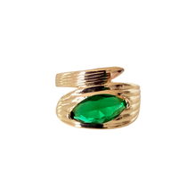 Load image into Gallery viewer, Lg Green Abstract Ring