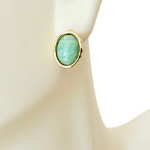 Load image into Gallery viewer, Oval Amazonite Post