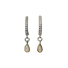 Load image into Gallery viewer, Cz Opal Drop Huggie