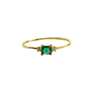 Green Square ring