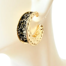 Load image into Gallery viewer, Pyrite Hammered Hoop