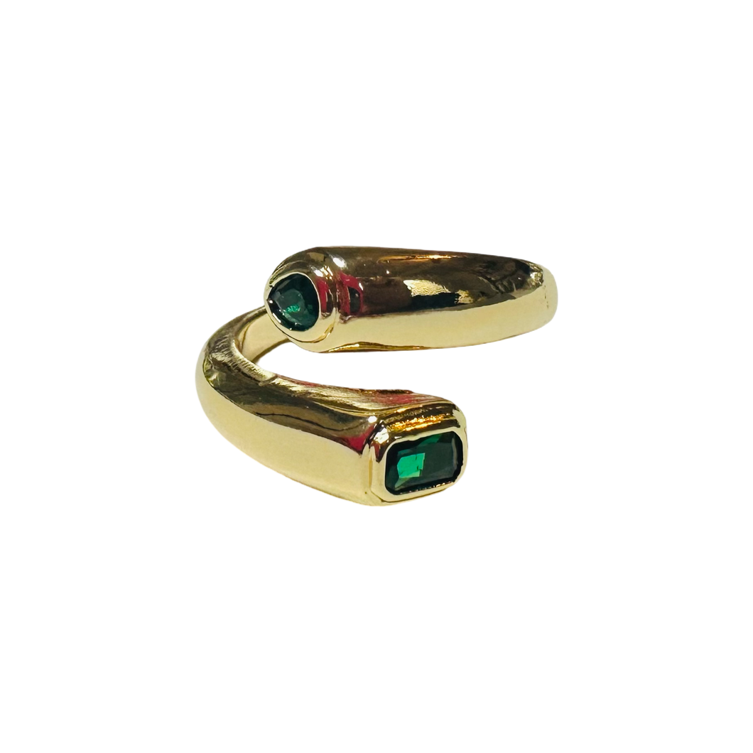 Emerald Open Ring