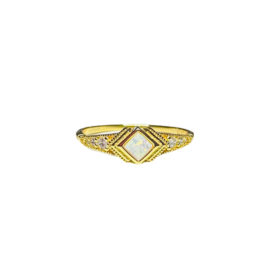 Opal Diamond Ring