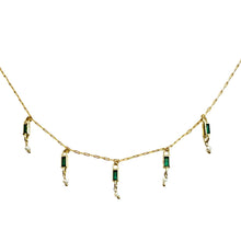 Load image into Gallery viewer, Green Cz Dangle NK