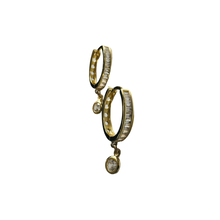 Load image into Gallery viewer, Baguette Huggie Cz Dangle