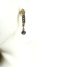 Load image into Gallery viewer, Baguette Huggie Cz Dangle
