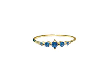 Load image into Gallery viewer, 5 Blue Cz Ring
