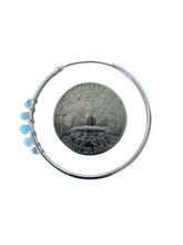 Load image into Gallery viewer, Silver Amazonite Hoop