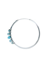 Load image into Gallery viewer, Silver Amazonite Hoop
