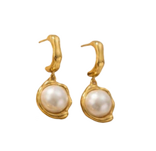 Load image into Gallery viewer, Steel Pearl Hoop