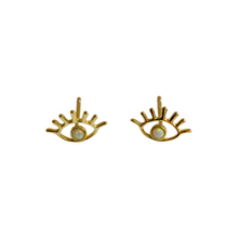 Load image into Gallery viewer, Opal Evil Eye Studs EA22051