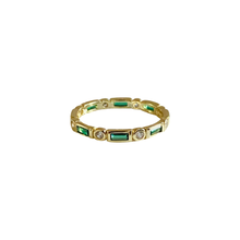Load image into Gallery viewer, Green Baguette band RN20241