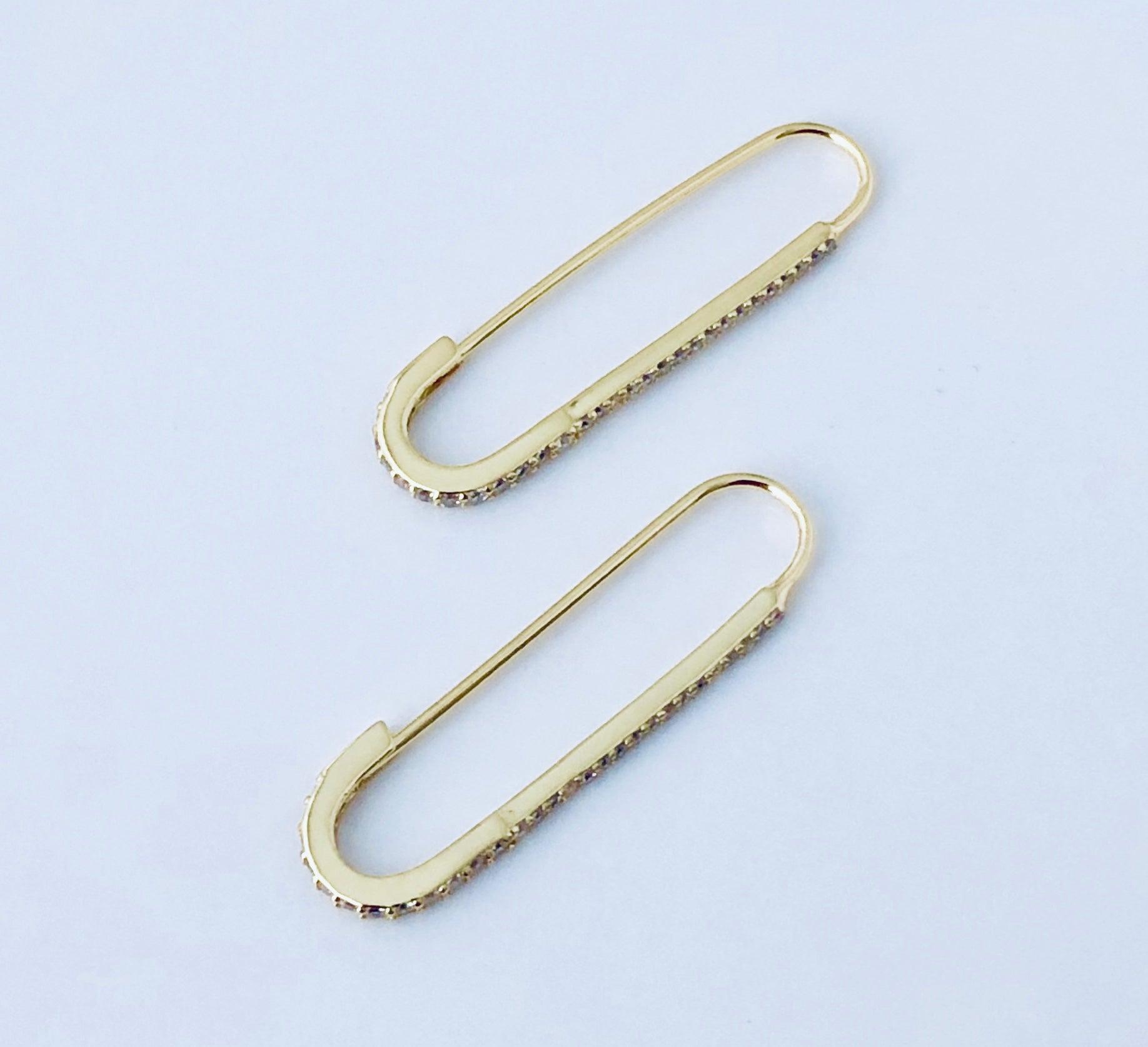 Safety Pin Earrings • Minimal Gold Safety Pin Earrings • Modern Geometric  Earrings, Perfect for Your Minimalist Look • ER087