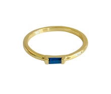 Load image into Gallery viewer, Blue Baguette ring RN22022