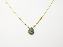 Load image into Gallery viewer, Labradorite drop tube chain NK20199