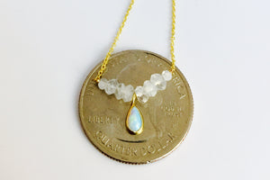 Opal drop Pyrite/moon stone NK20274