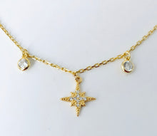 Load image into Gallery viewer, Cz dangle Cz starburst NK20122